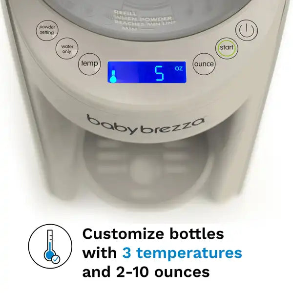Baby Brezza Formula Pro® Advanced Baby Formula Dispenser — temperature control graphic alternate view 2
