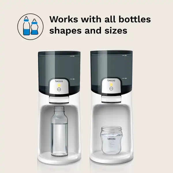 Baby Brezza Instant Water Warmer For Baby Bottles - Instantly Dispenses Warm Water — bottle setup view alternate view 5