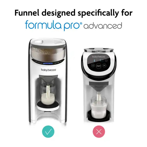 Baby Brezza Replacement Funnel & Cover for Formula Pro Advanced & Formula Pro Advanced WiFi — funnel detail view