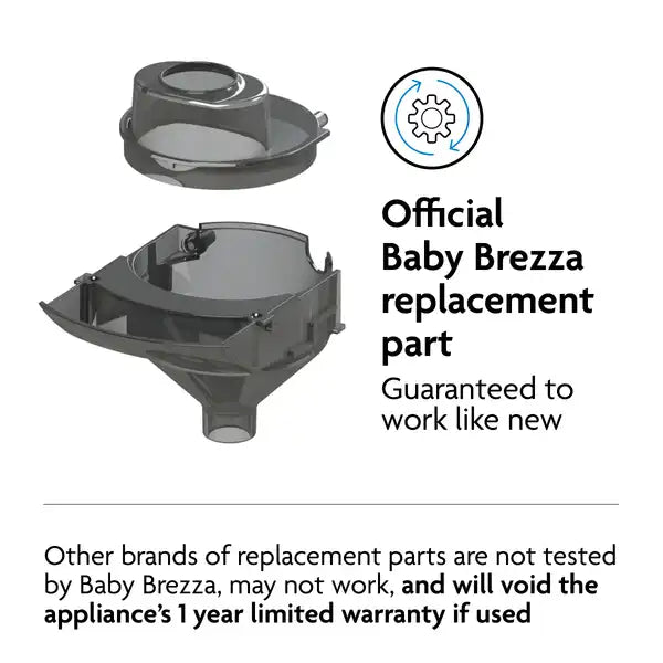 Baby Brezza Replacement Funnel & Cover for Formula Pro Advanced & Formula Pro Advanced WiFi — mobile app feature graphic