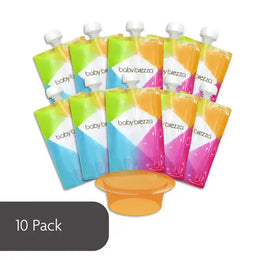Baby Brezza Reusable Baby Food Pouches, 10 Pack