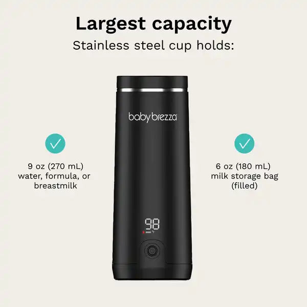 Baby Brezza Superfast® Portable Bottle Warmer - Rechargeable Travel Warmer for Formula and Breastmilk — storage bag detail view