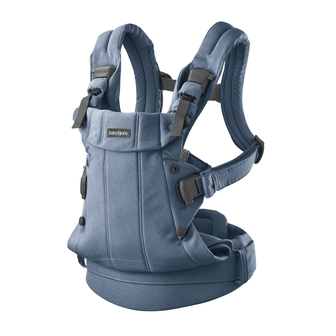 BabyBjörn Baby Carrier Harmony — Woven Melange, Blue full product view