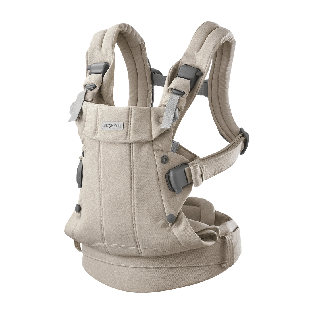 BabyBjörn Baby Carrier Harmony — Woven Melange, Light Beige full product view