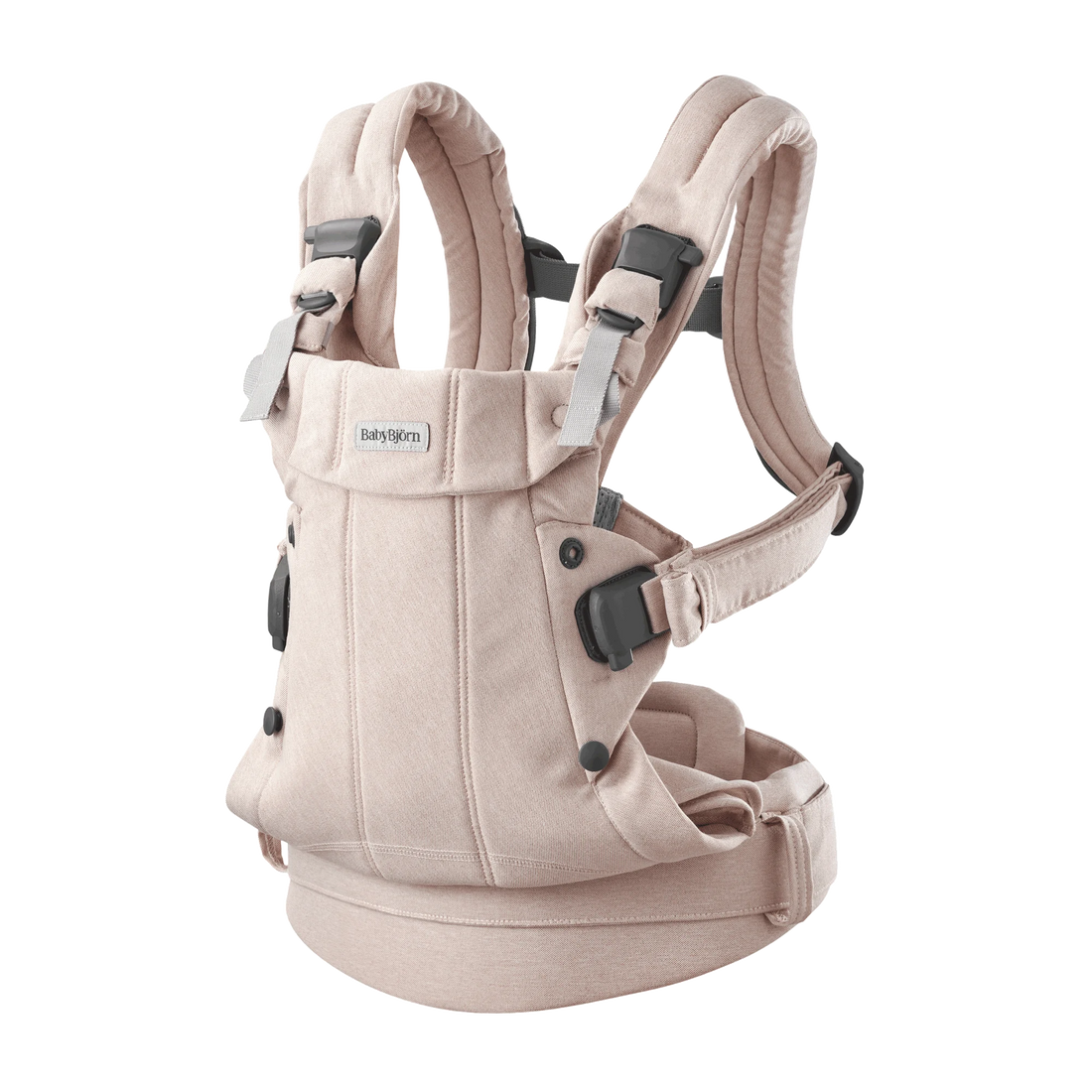 BabyBjörn Baby Carrier Harmony — Woven Melange, Light Pink full product view