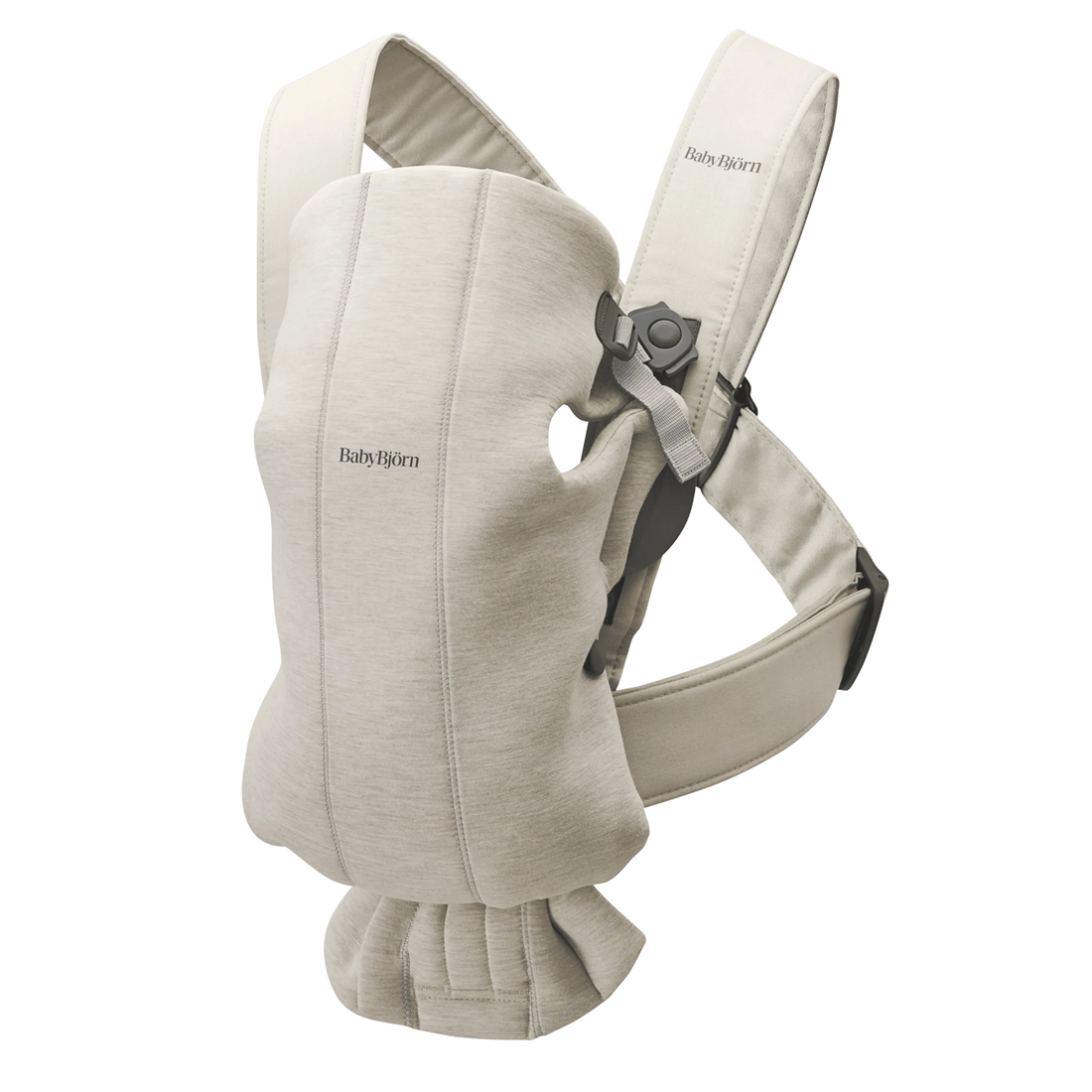 BabyBjörn Baby Carrier Mini — 3D Jersey, Light Beige full product view