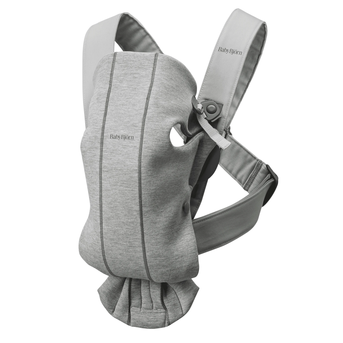 BabyBjörn Baby Carrier Mini — 3D Jersey, Light Gray full product view