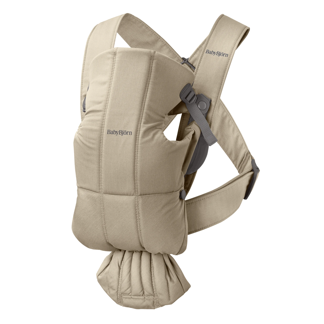 BabyBjörn Baby Carrier Mini — Woven, Beige full product view