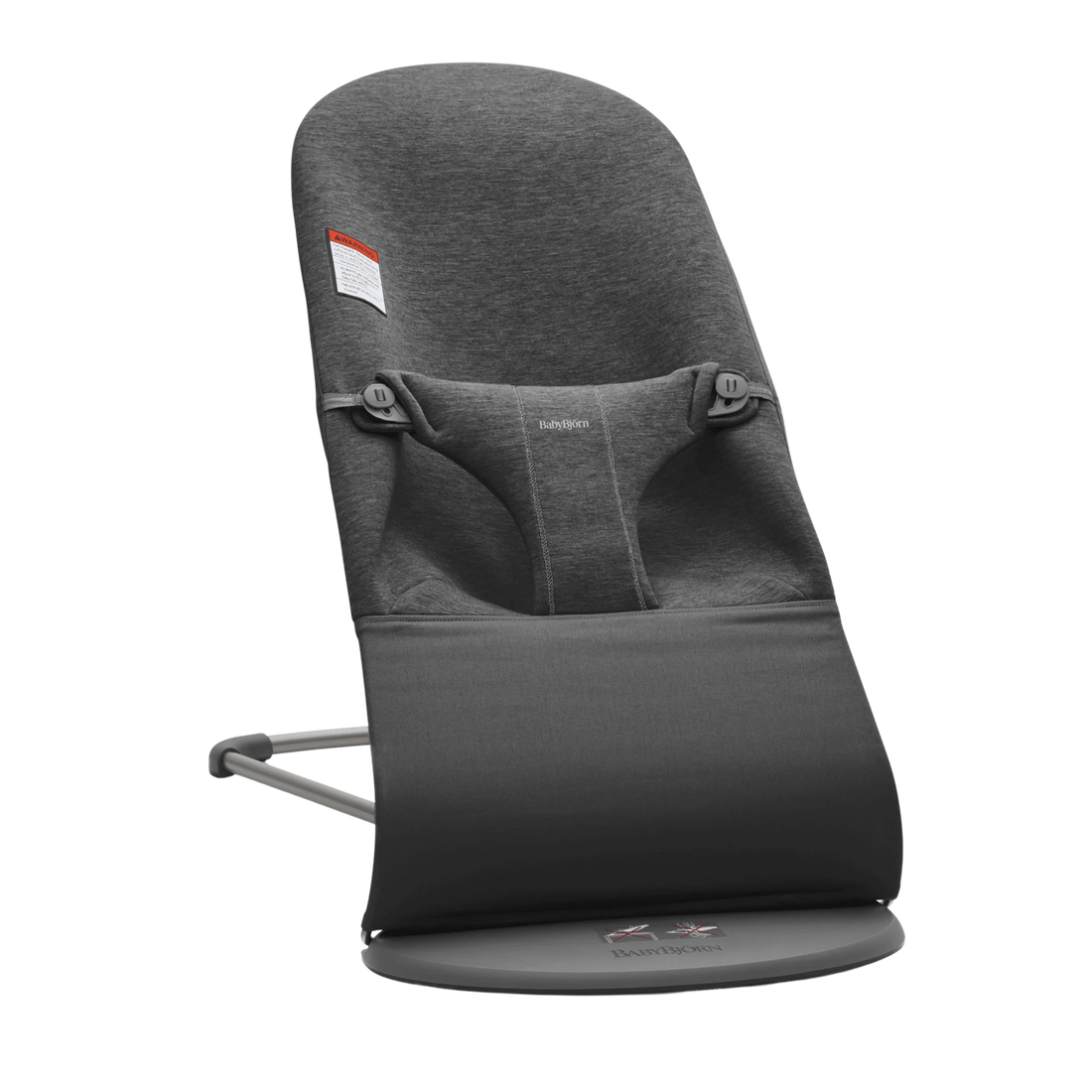 BabyBjörn Bouncer Bliss — 3D Jersey, Charcoal full product view