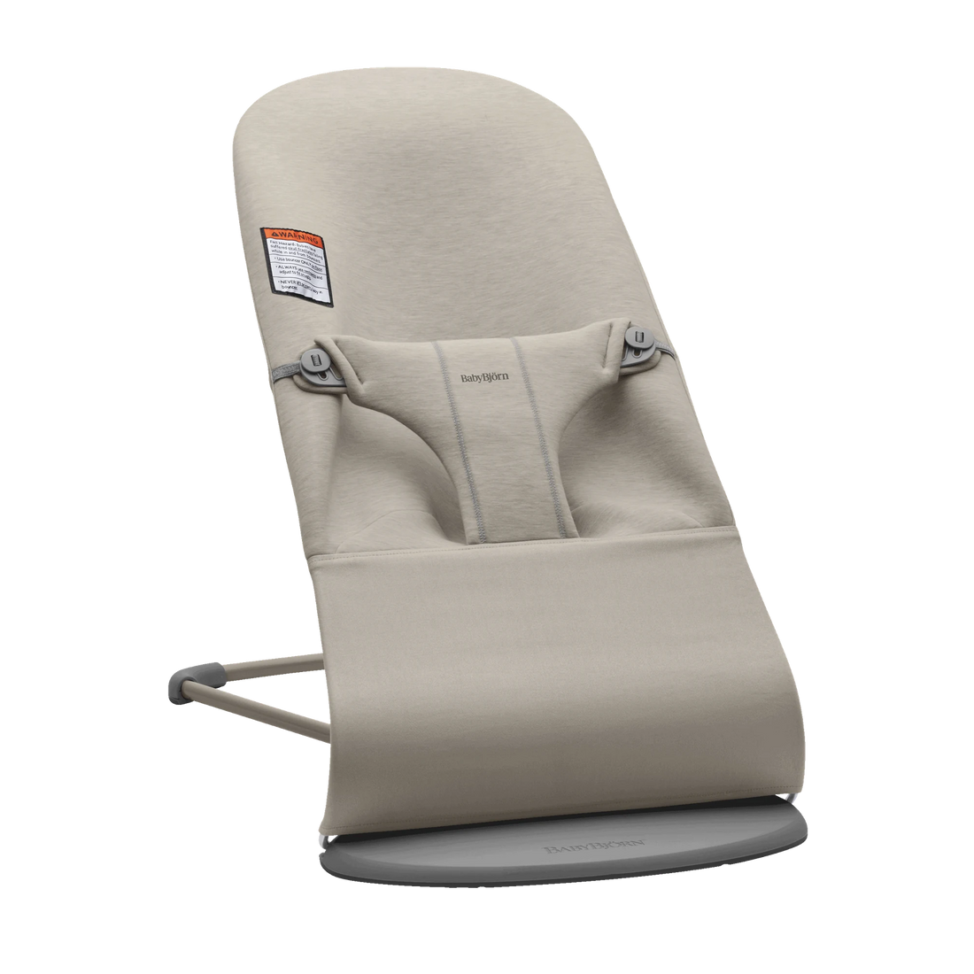 BabyBjörn Bouncer Bliss — 3D Jersey, Sand Gray full product view
