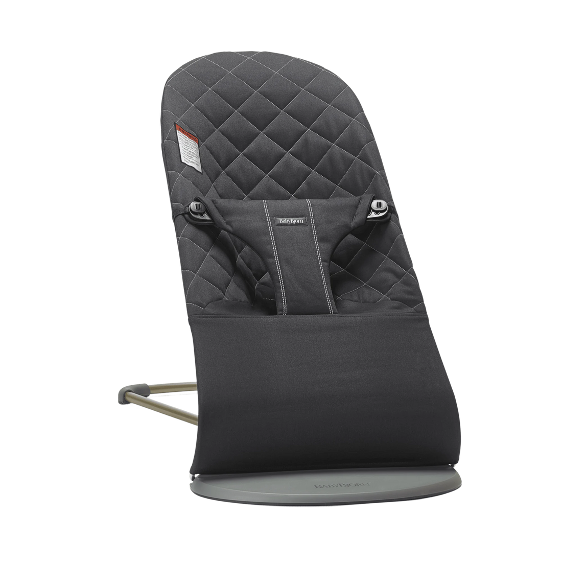 BabyBjörn Bouncer Bliss — Classic Quilt Woven, Black full product view