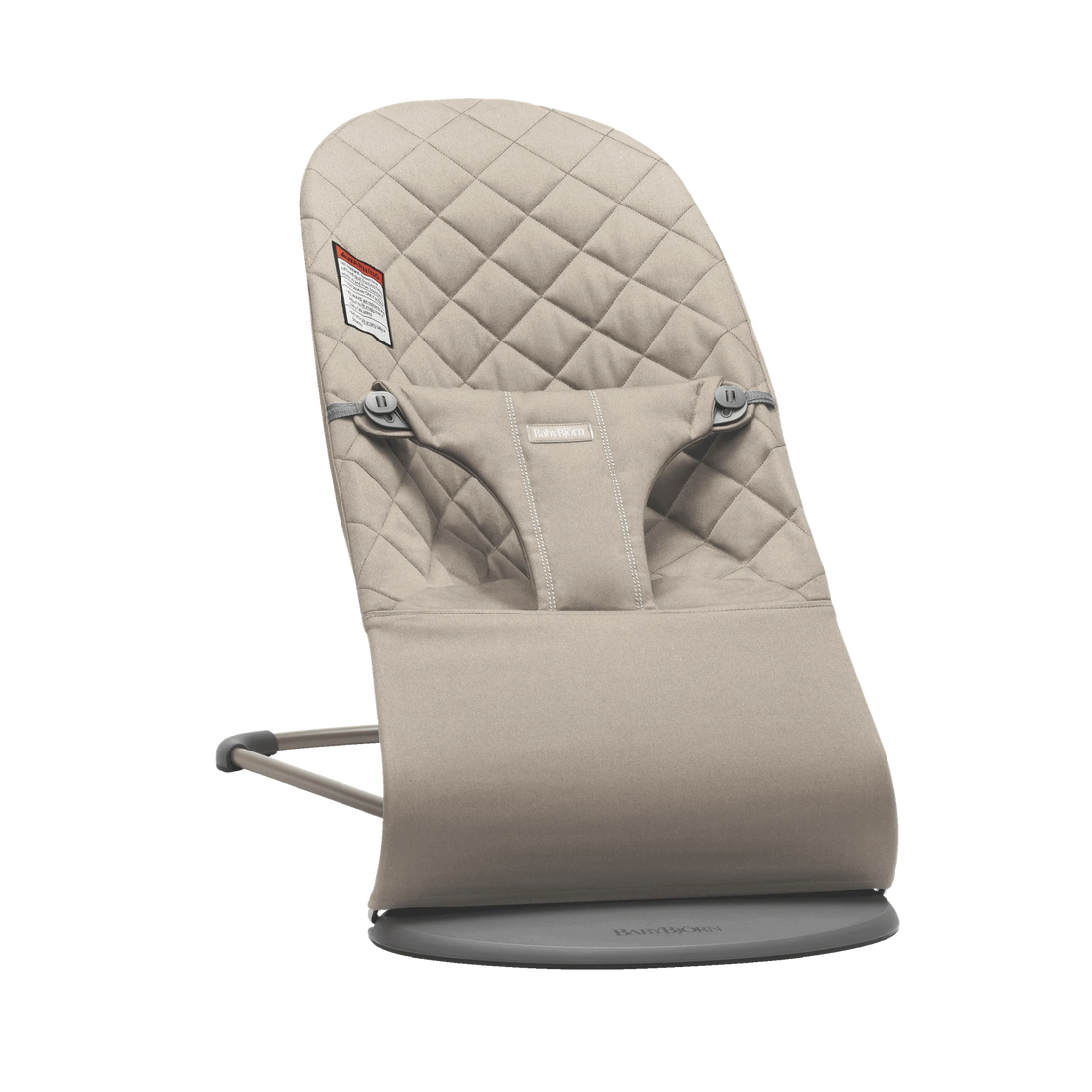BabyBjörn Bouncer Bliss — Classic Quilt Woven, Sand Gray full product view