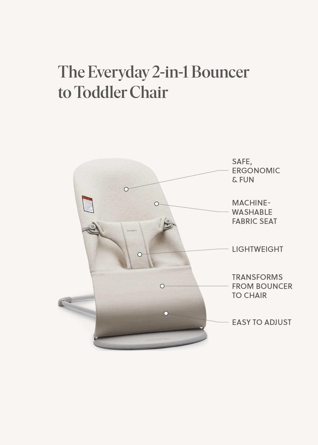 Official bouncer bliss key-feature infographic