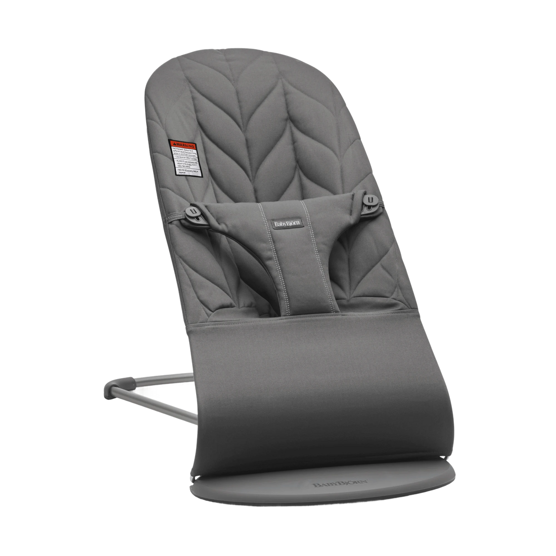 BabyBjörn Bouncer Bliss — Petal Quilt Woven, Anthracite full product view