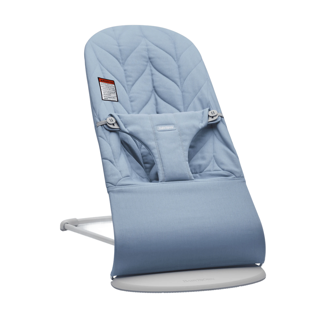 BabyBjörn Bouncer Bliss — Petal Quilt Woven, Blue full product view