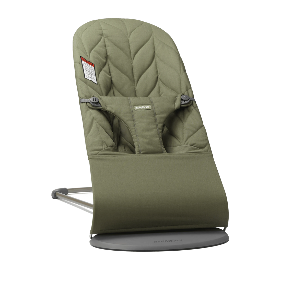BabyBjörn Bouncer Bliss — Petal Quilt Woven, Dark Green full product view