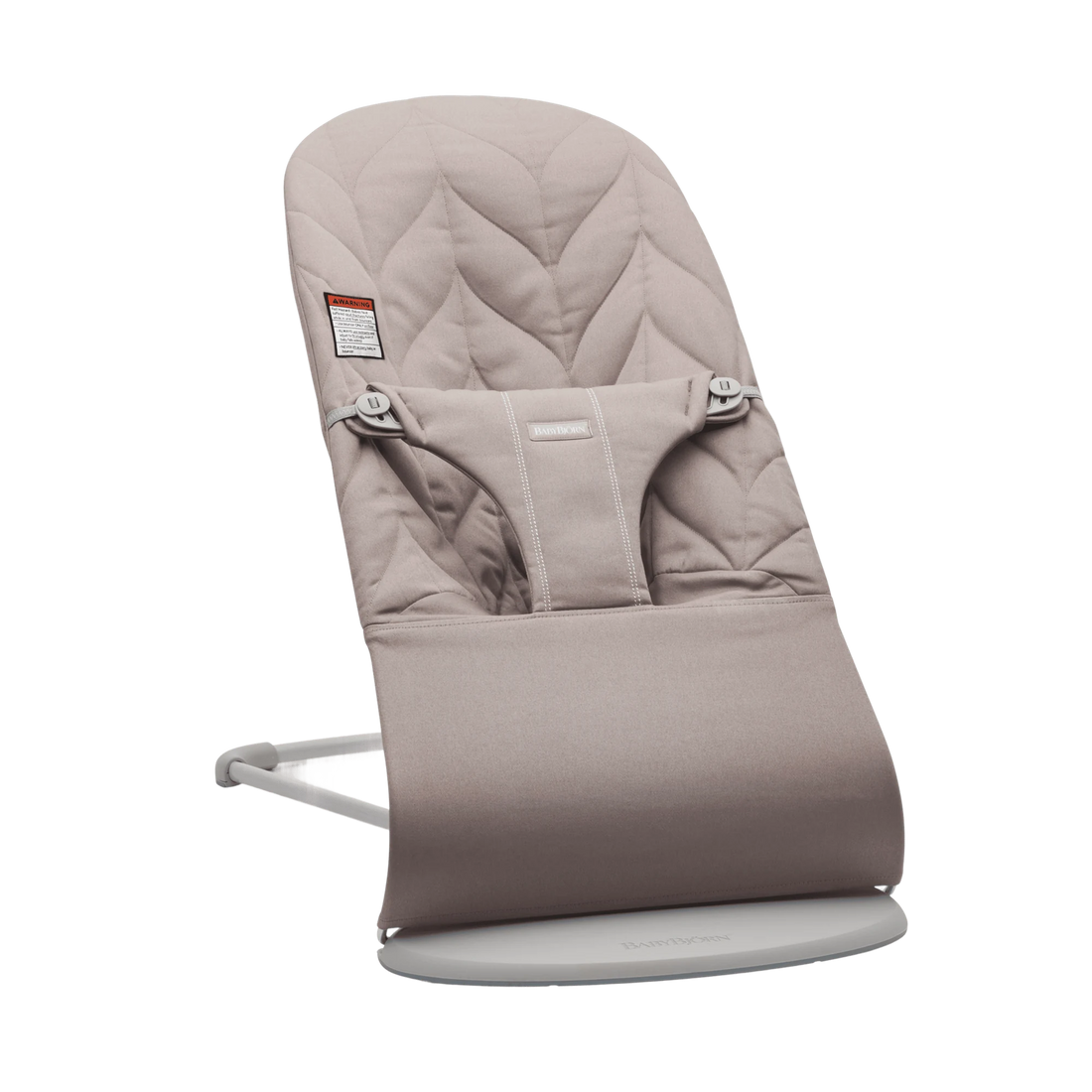 BabyBjörn Bouncer Bliss — Petal Quilt Woven, Sand Gray full product view