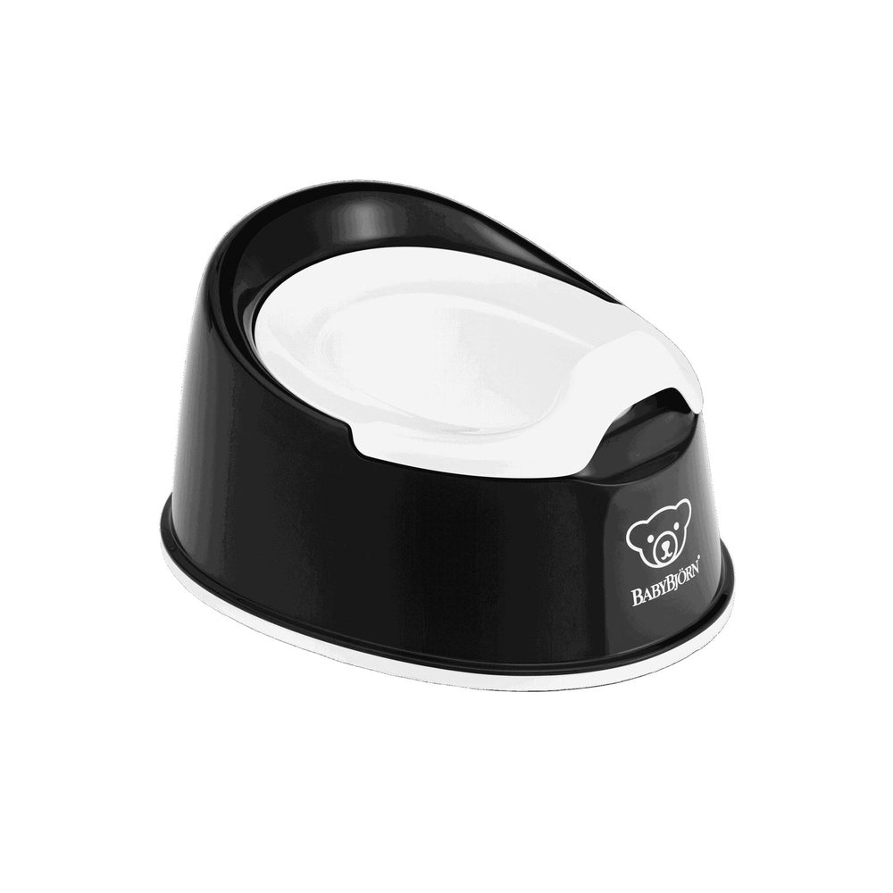 BabyBjorn Smart Potty, black with white inner basin, sturdy toddler potty for potty training.