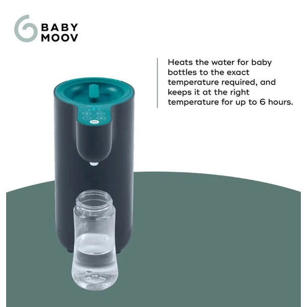 Babymoov Instant Baby Bottle Warmer Milky Now with teal lid and black body