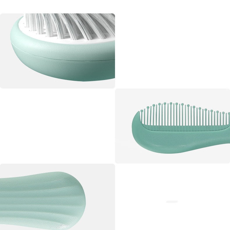 BC Babycare baby comb and brush set, green 2-piece infant grooming kit
