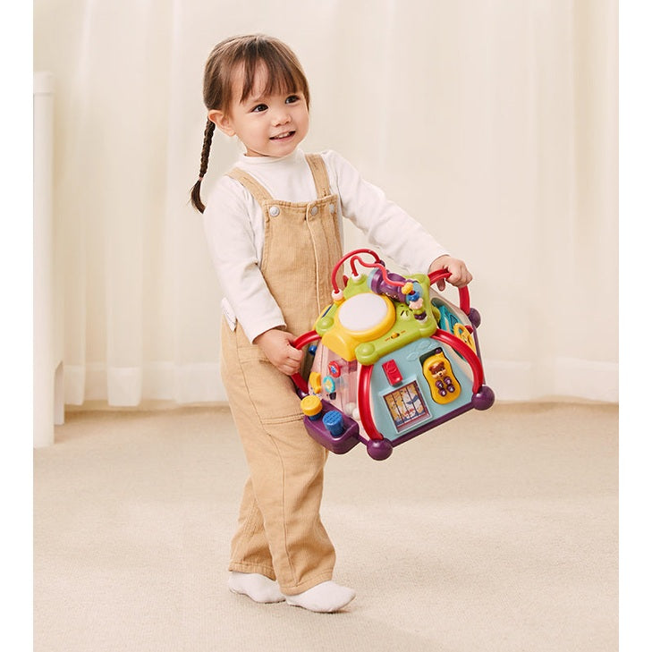 BC Babycare Learning Activity Cube Plus toddler activity cube with bright multicolor panels