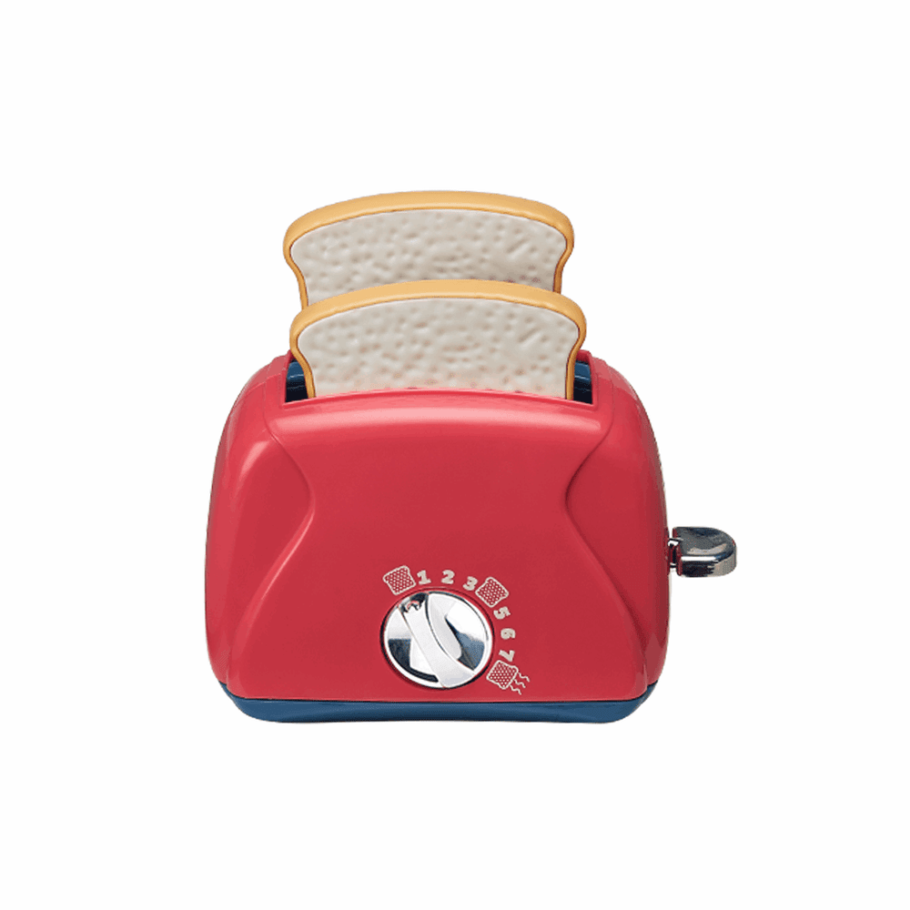 BC Babycare Little Cooker Toaster Toy in red with beige bread slices