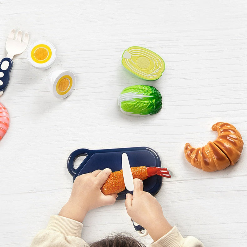 BC Babycare Little Cooker Toy Set Little Chef, 39 pcs with corn on the cob and cutting board