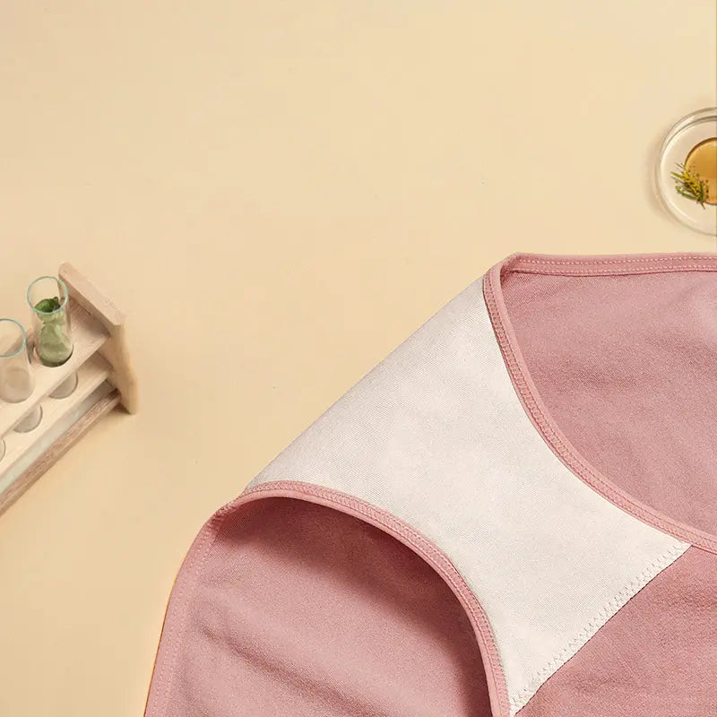BC Babycare Maternity High Waisted Underwear Cream, cream-pink fabric neatly folded on a pale background.