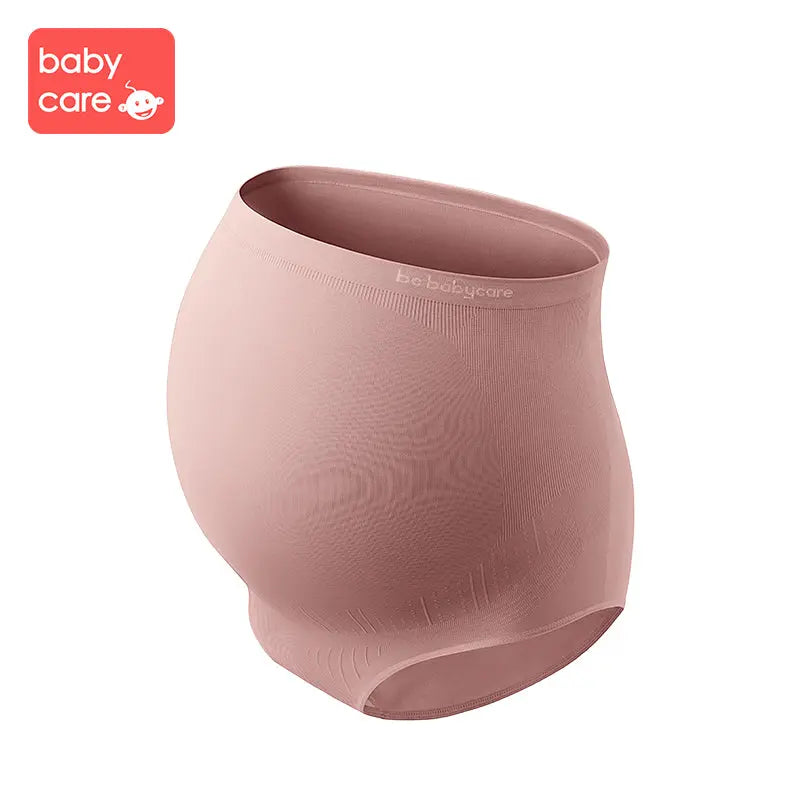 BC Babycare Maternity High Waisted Underwear Pink - seamless, soft, full-coverage design.