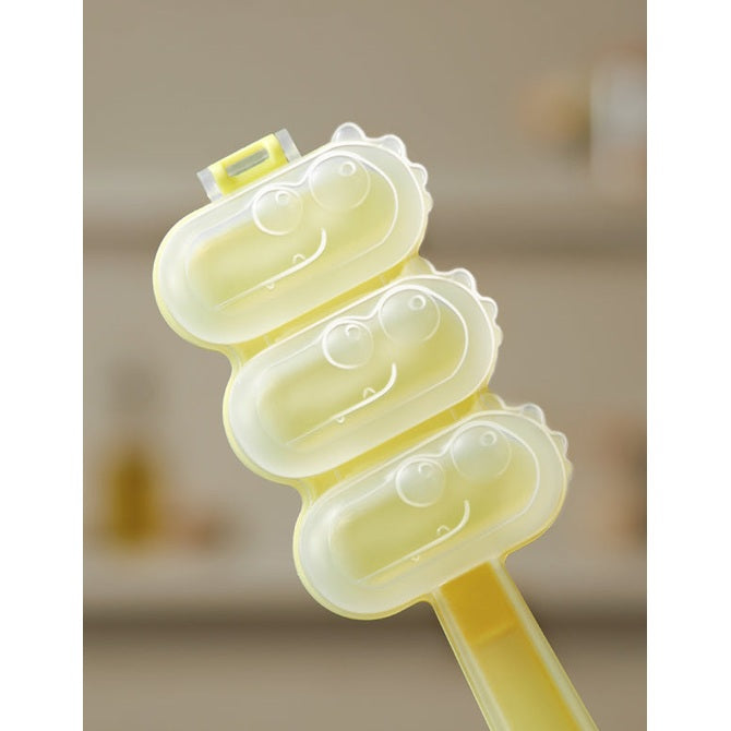 BC Babycare Rice Ball Maker set of three yellow molds on handle for easy rice ball shaping