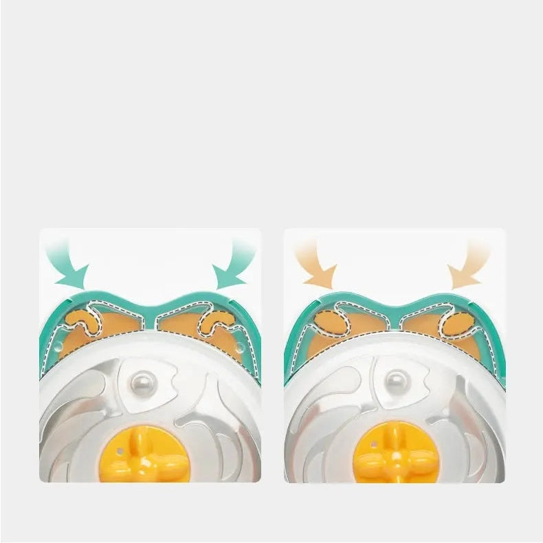 BC Babycare Stainless Steel Feeding Set 5Pcs in teal/orange, showing lids being pressed on for a secure seal.