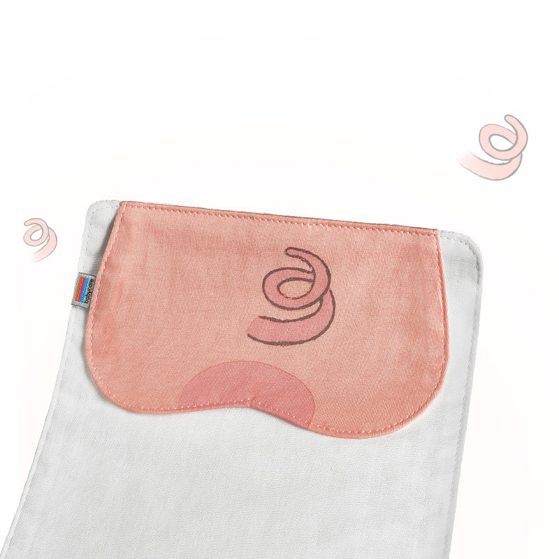 BC Babycare Sweat Towel 3pcs set with peach pink flap and white body