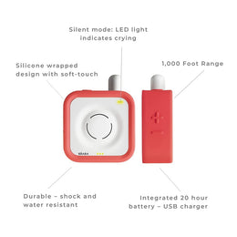 Beaba Minicall Audio Baby Monitor Coral