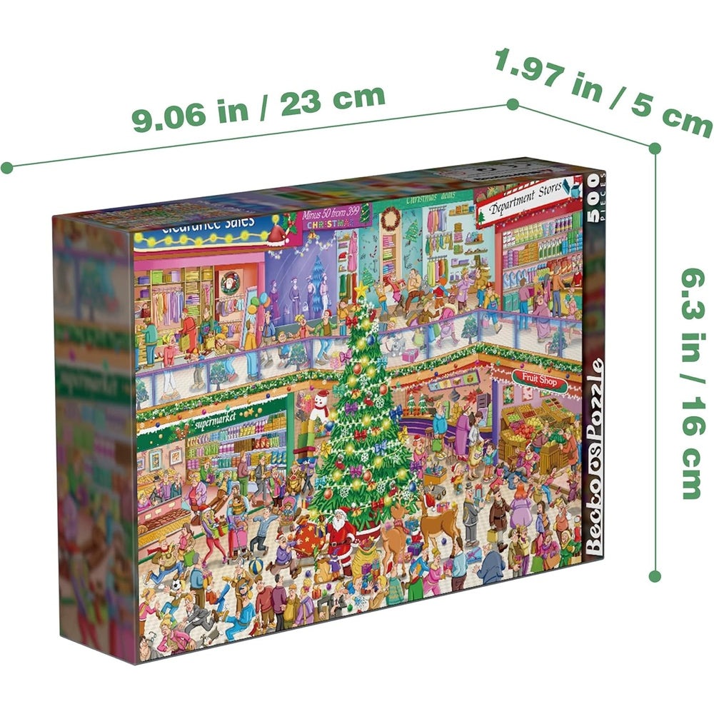 Becko Jigsaw Puzzle 500-piece Christmas supermarket scene with a large Christmas tree, BABY ENROUTE