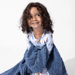 Bellabu Bear Bamboo Kids Pajamas Vintage Suitcases