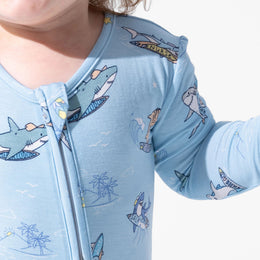 Bellabu Bear Bamboo Convertible Footie Shark School