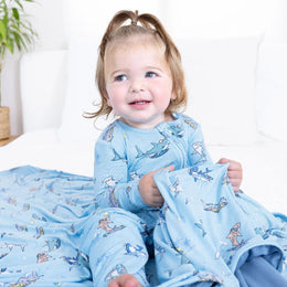 Bellabu Bear Bamboo Convertible Footie Shark School