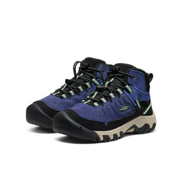 Keen Big Kids' Targhee Iv Waterproof Hiking Boot Blue Hemlock
