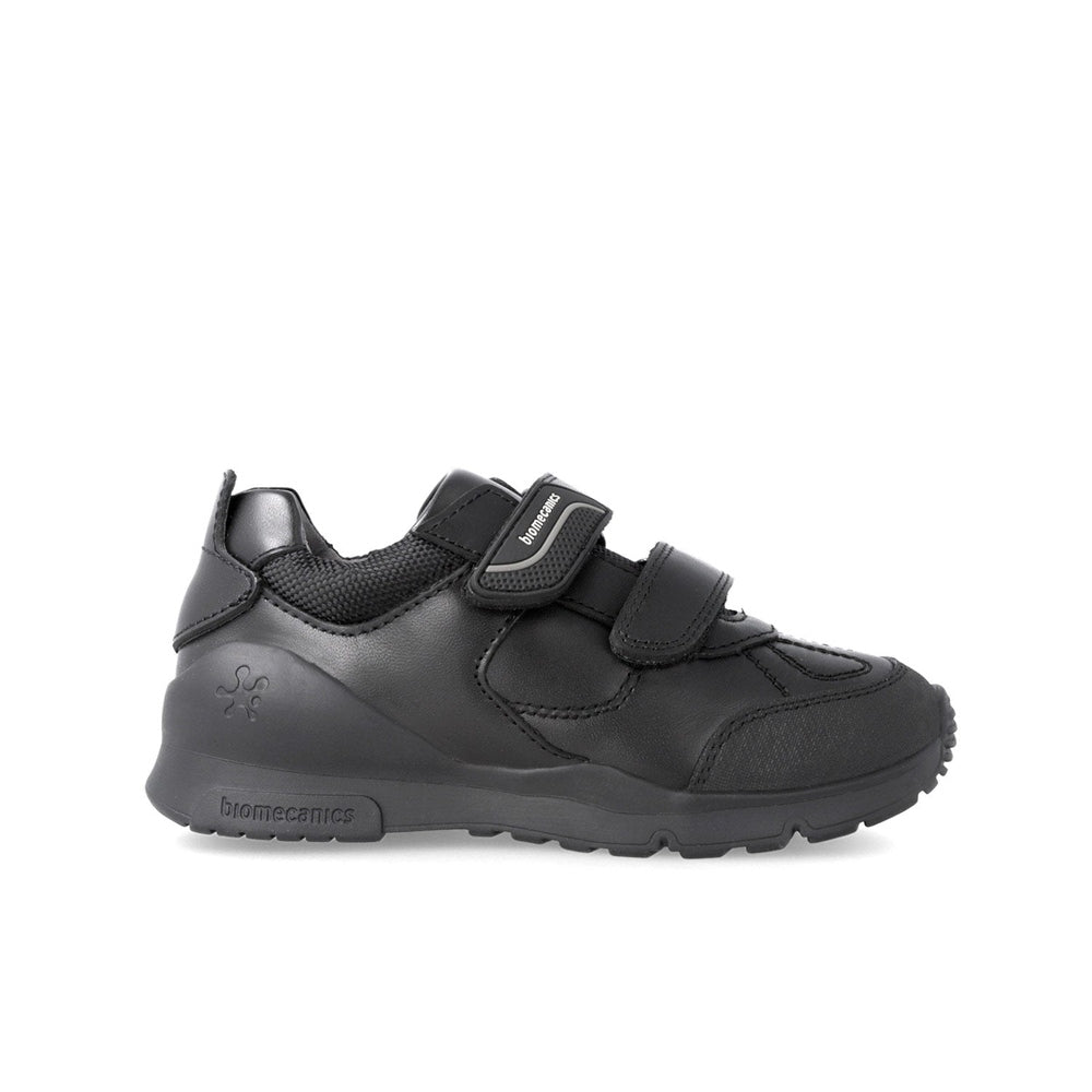 Biomecanics black napa Velcro toddler sneaker with super soft action comfort