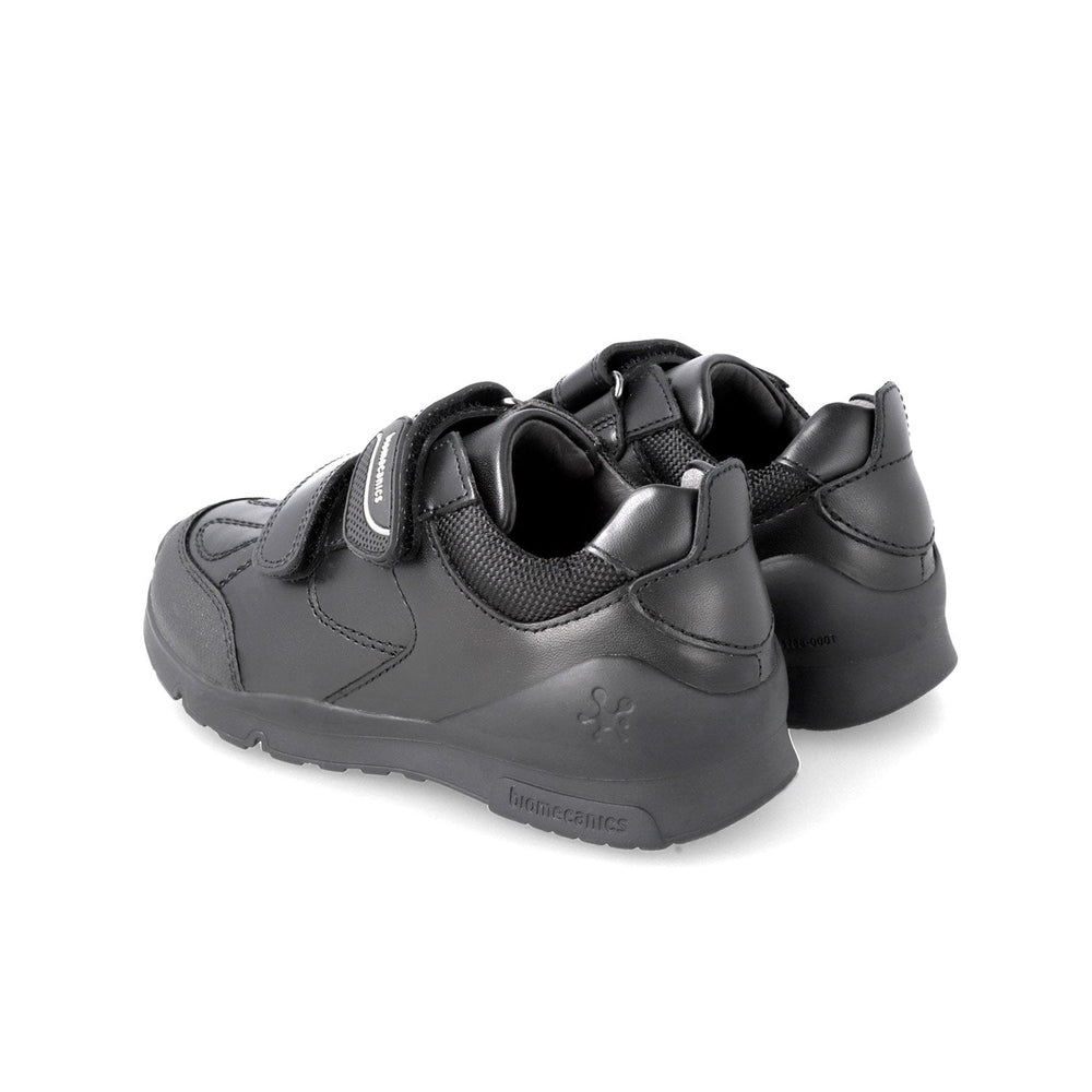 Biomecanics black Napa Velcro toddler sneaker with a soft cushioned outsole