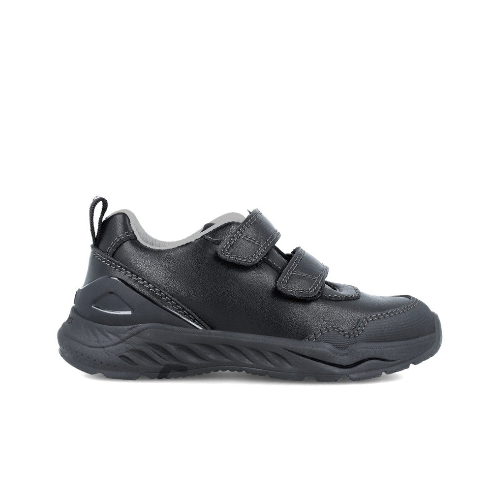 Biomecanics Black Napa Velcro sneaker for kids with rugged sole and double straps