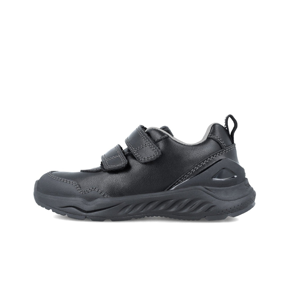 Biomecanics black napa leather Velcro sneaker with three straps