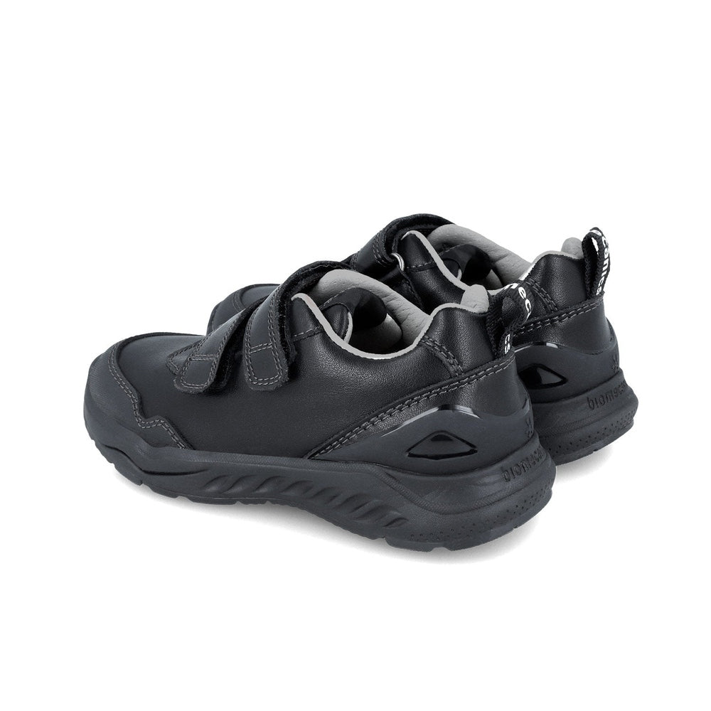 Biomecanics black napa velcro sneakers with leather upper and chunky outsole