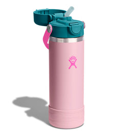 Hydro Flask Kids 18 oz Wide Mouth Bottle With Covered Straw Cap And Boot