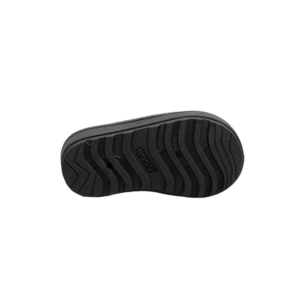 BOGS Baby Snow Shell Boots Real Dino sole bottom with rugged tread, black
