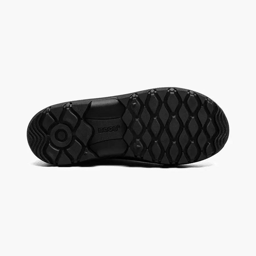 BOGS Essential Rain Tall Kids Rainboots Black; rugged rubber sole shows deep tread for reliable grip.