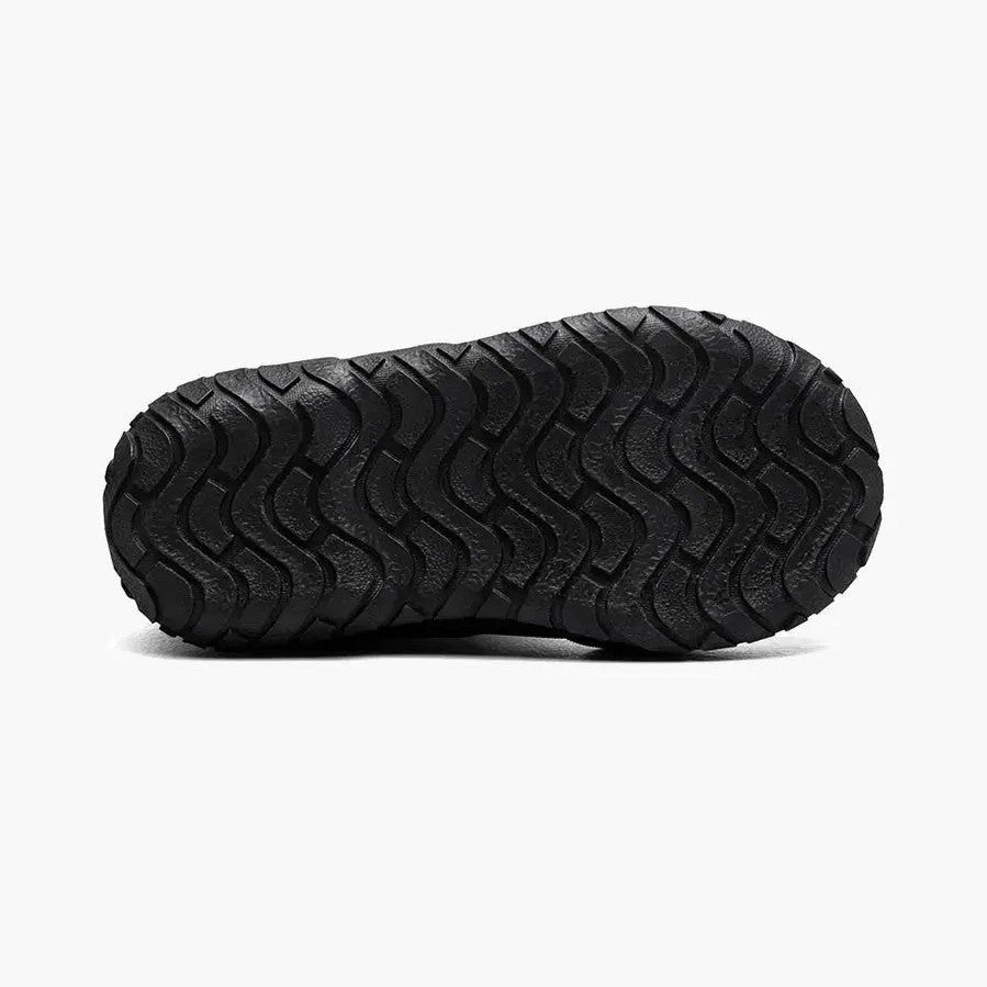 BOGS Rainboot New Western black toddler boot, outsole shown with deep rugged tread for grip.