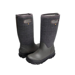 Bogs Women's Winter Boots Whiteout Plaid Cement Multi