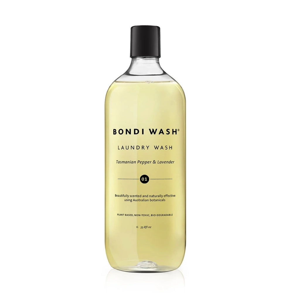 Bondi Wash laundry wash 1L Tasmanian Pepper & Lavender bottle