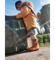 Boxbo Wistiti Fleece Lined Rainboots Vintage Brown